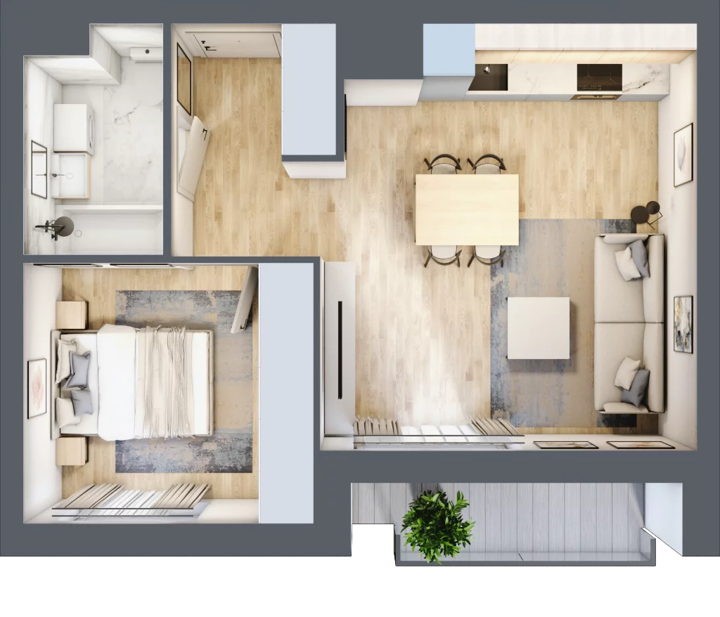2 pokoje, mieszkanie 39,88 m², piętro 3, oferta nr E2-B082, Warszawski Świt Etap XI, Warszawa, Targówek, Bródno, ul. Warszawski Świt