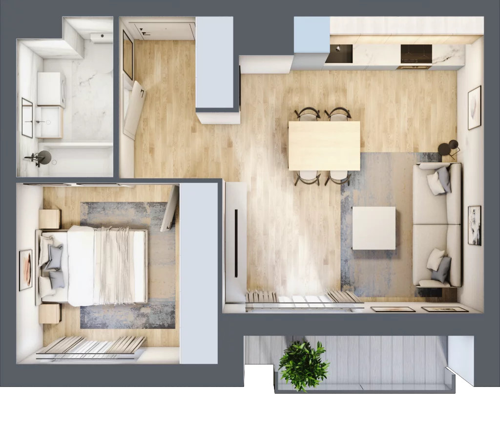2 pokoje, mieszkanie 39,88 m², piętro 2, oferta nr E2-B074, Warszawski Świt Etap XI, Warszawa, Targówek, Bródno, ul. Warszawski Świt