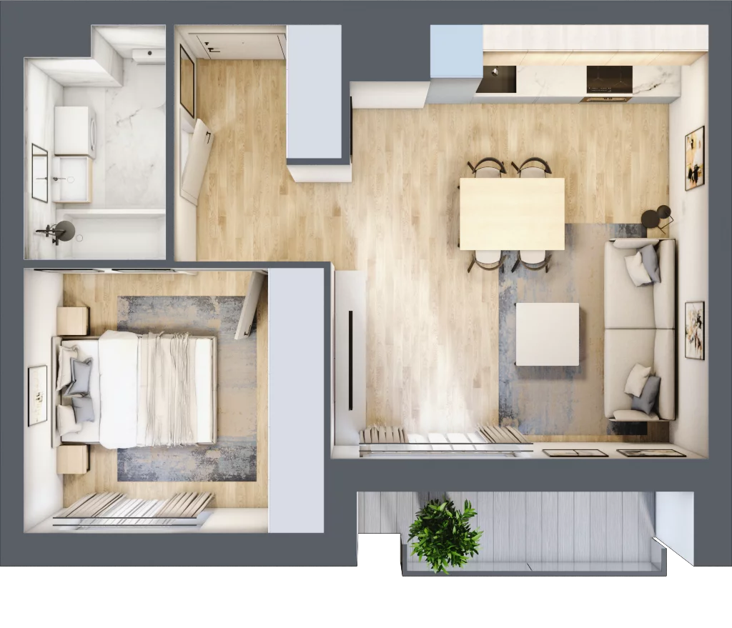 2 pokoje, mieszkanie 39,93 m², piętro 6, oferta nr E2-B108, Warszawski Świt Etap XI, Warszawa, Targówek, Bródno, ul. Warszawski Świt