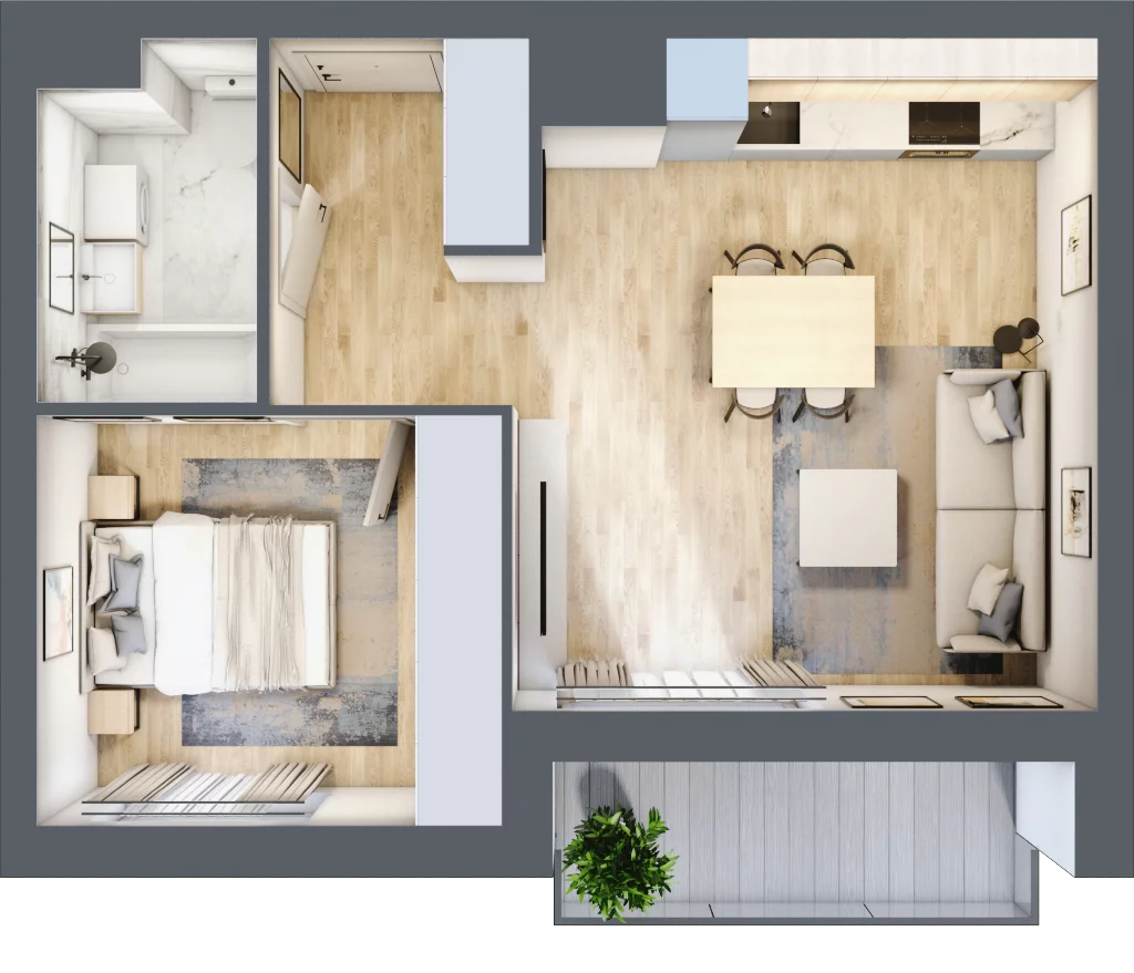 2 pokoje, mieszkanie 39,93 m², piętro 7, oferta nr E2-B118, Warszawski Świt Etap XI, Warszawa, Targówek, Bródno, ul. Warszawski Świt