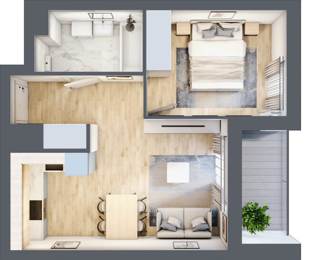 2 pokoje, mieszkanie 37,70 m², piętro 7, oferta nr E2-B114, Warszawski Świt Etap XI, Warszawa, Targówek, Bródno, ul. Warszawski Świt