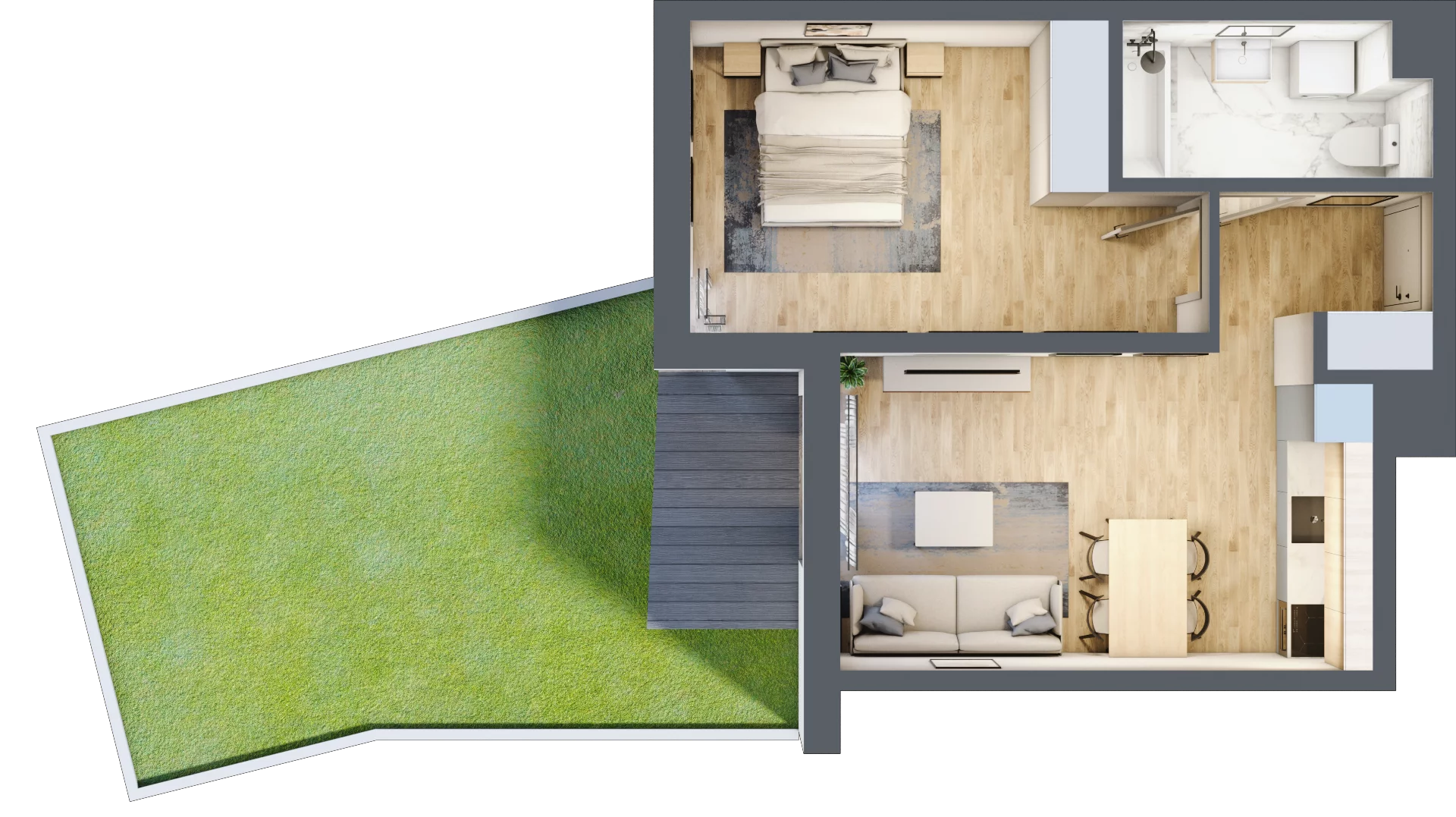 2 pokoje, mieszkanie 41,97 m², parter, oferta nr C69, Zakątek Włochy, Warszawa, Włochy, ul. Robotnicza 11/13