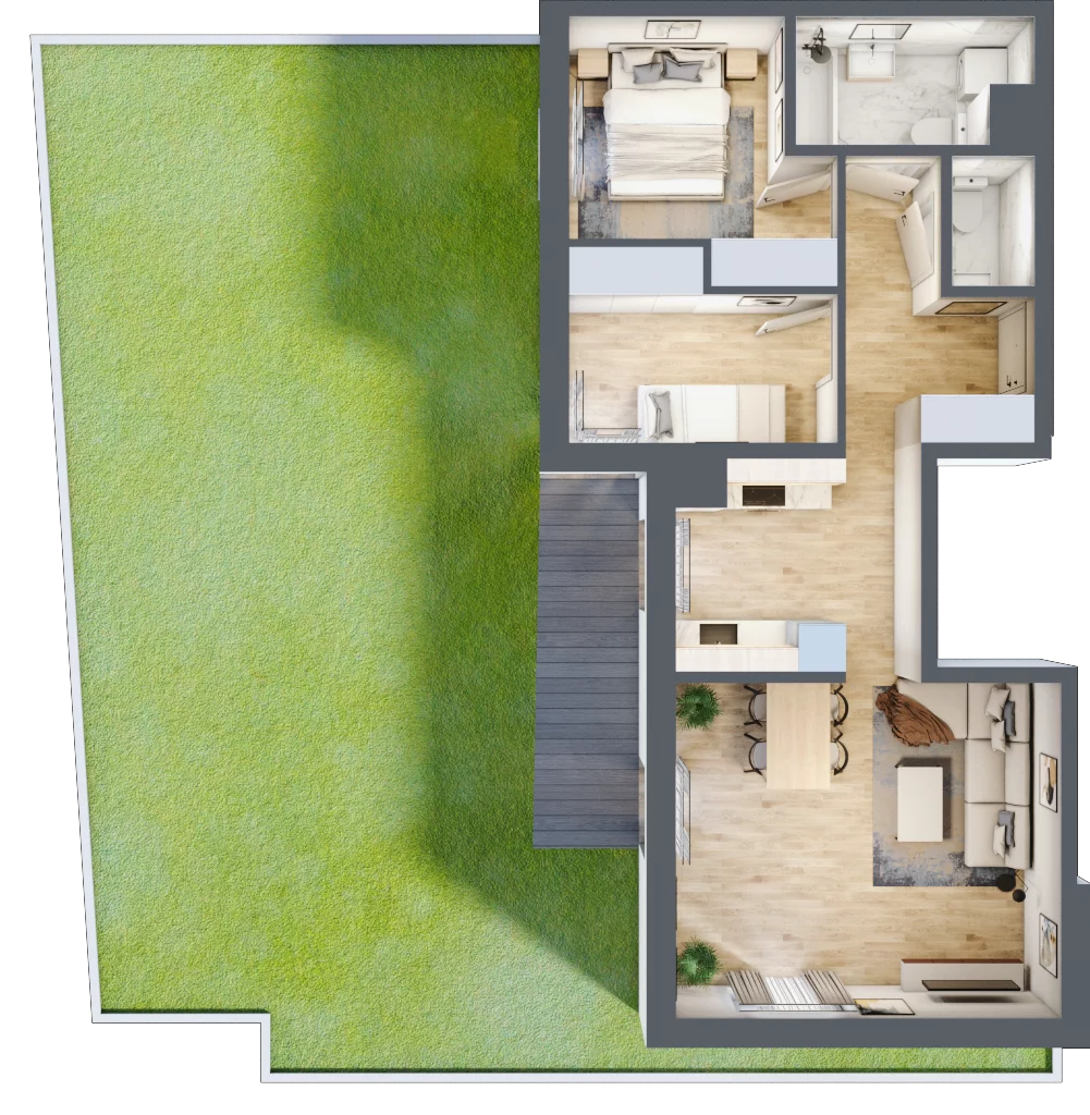 3 pokoje, mieszkanie 58,23 m², parter, oferta nr A08, Zakątek Włochy, Warszawa, Włochy, ul. Robotnicza 11/13