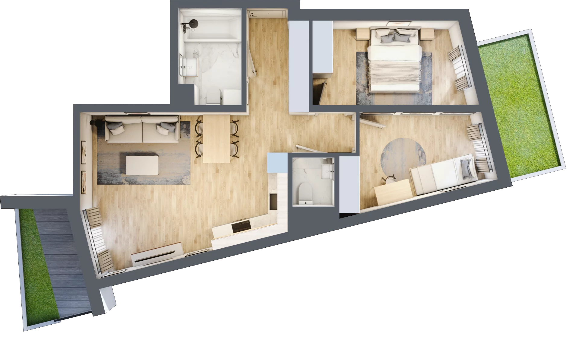 3 pokoje, mieszkanie 63,22 m², parter, oferta nr A01, Zakątek Włochy, Warszawa, Włochy, ul. Robotnicza 11/13
