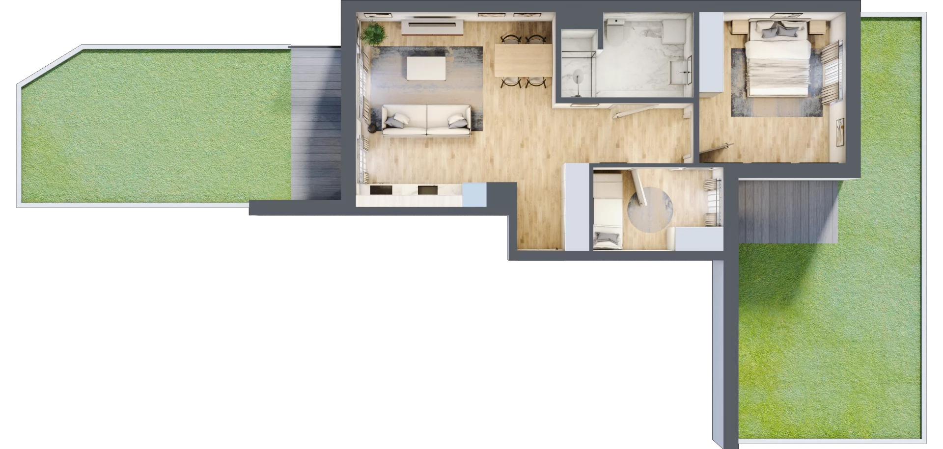 3 pokoje, mieszkanie 59,06 m², parter, oferta nr B49, Zakątek Włochy, Warszawa, Włochy, ul. Robotnicza 11/13