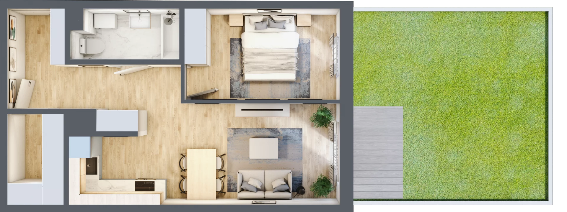 2 pokoje, mieszkanie 48,21 m², parter, oferta nr C67, Zakątek Włochy, Warszawa, Włochy, ul. Robotnicza 11/13