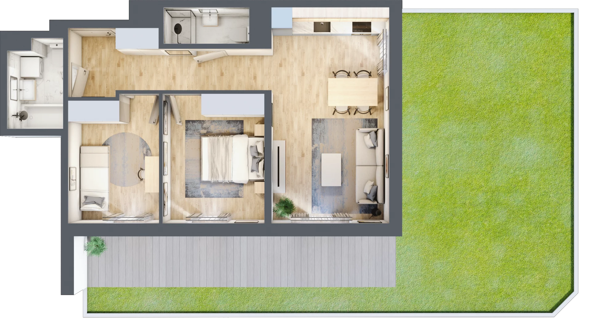 3 pokoje, mieszkanie 57,65 m², parter, oferta nr A07, Zakątek Włochy, Warszawa, Włochy, ul. Robotnicza 11/13