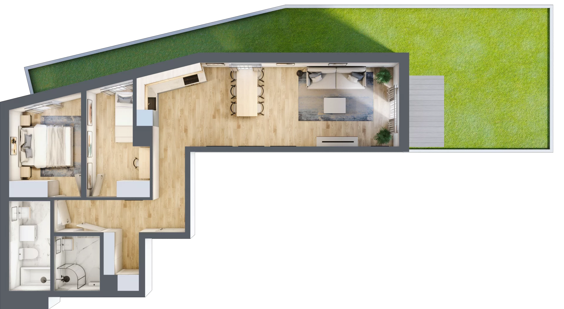 3 pokoje, mieszkanie 66,97 m², parter, oferta nr C61, Zakątek Włochy, Warszawa, Włochy, ul. Robotnicza 11/13