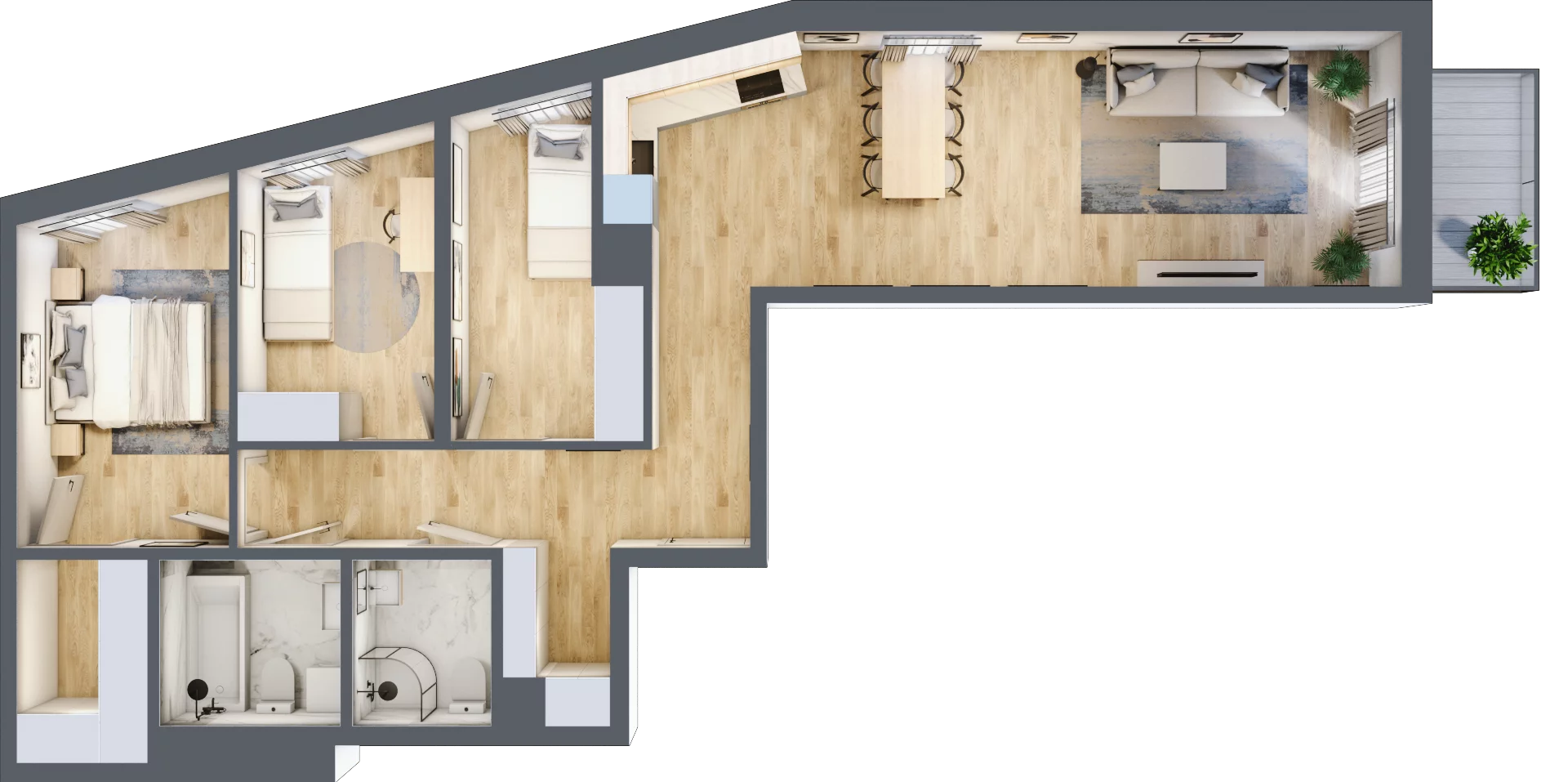 4 pokoje, mieszkanie 82,30 m², piętro 2, oferta nr C85, Zakątek Włochy, Warszawa, Włochy, ul. Robotnicza 11/13