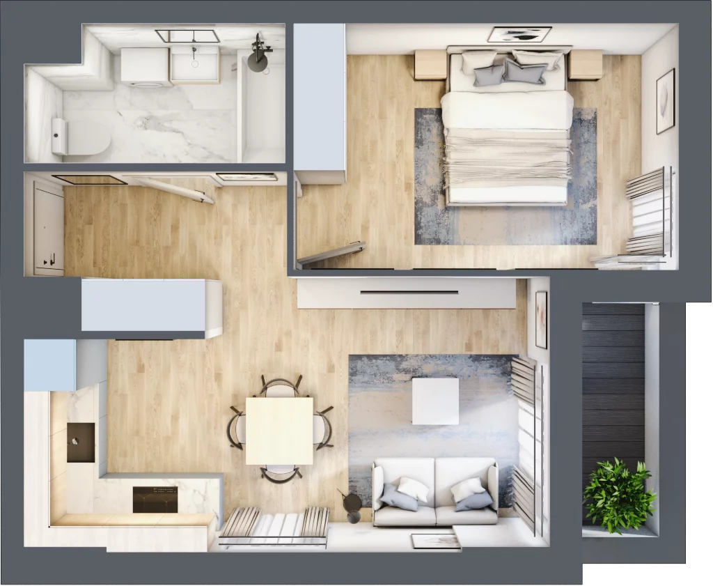 2 pokoje, mieszkanie 39,93 m², piętro 3, oferta nr L-A033, Warszawski Świt Etap XII, Warszawa, Targówek, Bródno, ul. Warszawski Świt