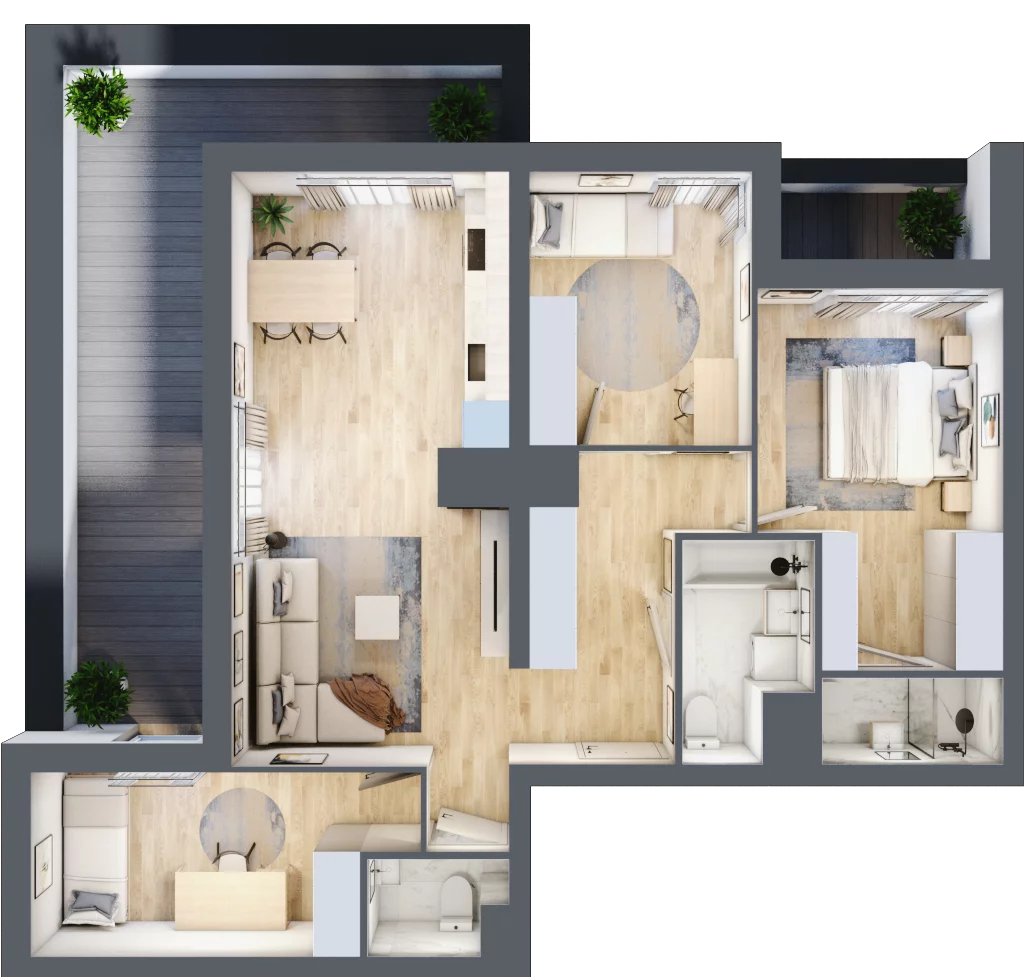 4 pokoje, mieszkanie 79,65 m², piętro 5, oferta nr L-A050, Warszawski Świt Etap XII, Warszawa, Targówek, Bródno, ul. Warszawski Świt