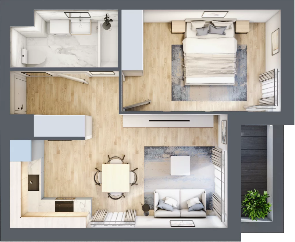 2 pokoje, mieszkanie 40,05 m², piętro 6, oferta nr L-A061, Warszawski Świt Etap XII, Warszawa, Targówek, Bródno, ul. Warszawski Świt