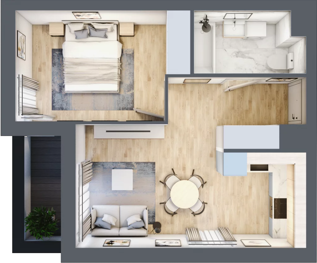 2 pokoje, mieszkanie 38,98 m², piętro 3, oferta nr L-B093, Warszawski Świt Etap XII, Warszawa, Targówek, Bródno, ul. Warszawski Świt