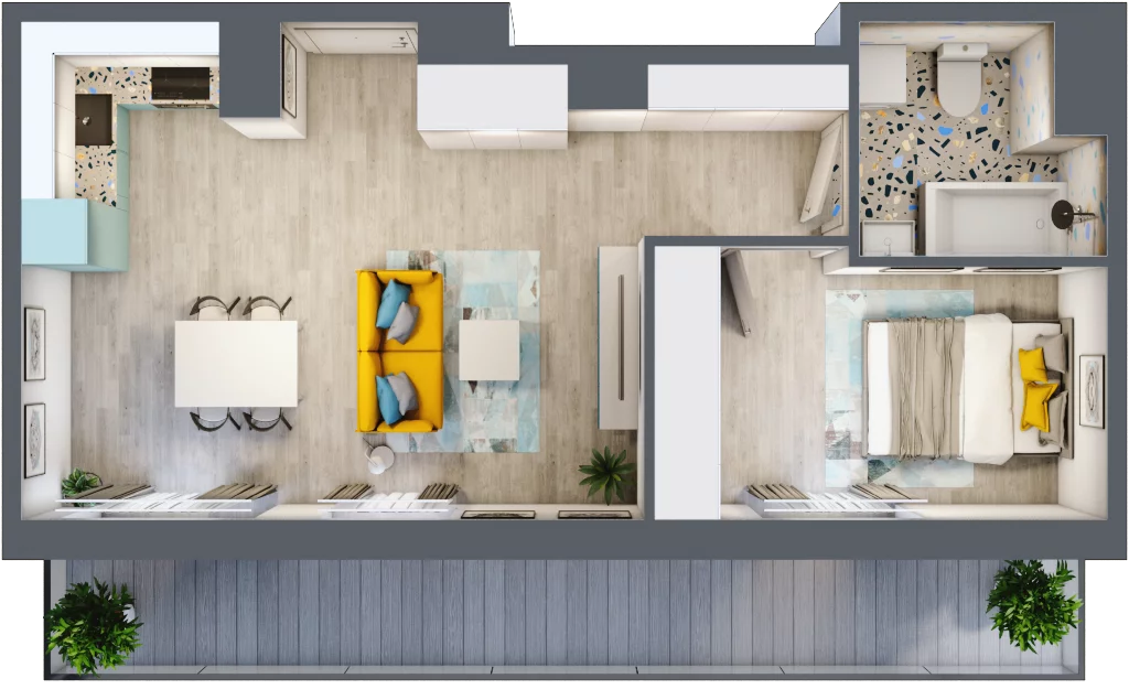 2 pokoje, mieszkanie 40,82 m², piętro 4, oferta nr F18, ul. Glogera - bud. F i G, Kraków, Prądnik Biały, Górka Narodowa, ul. Zygmunta Glogera