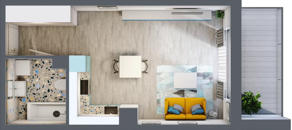 1 pokój, mieszkanie 33,87 m², piętro 1, oferta nr 18, Smętna Garden, Kraków, Bronowice, Bronowice Wielkie, ul. Smętna 1E/F