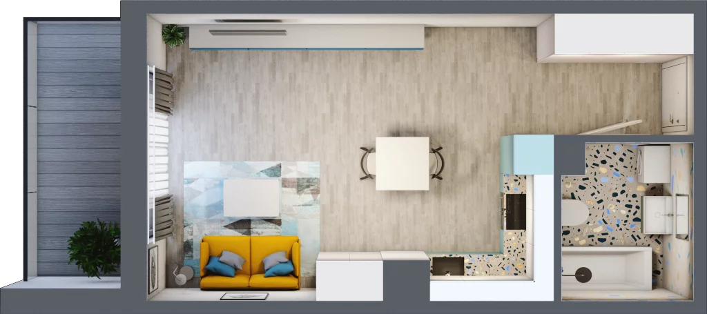 1 pokój, mieszkanie 33,95 m², piętro 1, oferta nr 13, Smętna Garden, Kraków, Bronowice, Bronowice Wielkie, ul. Smętna 1E/F
