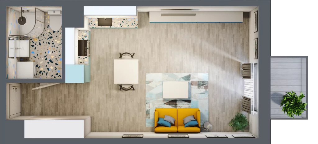 1 pokój, mieszkanie 31,37 m², piętro 2, oferta nr 26, Smętna Garden, Kraków, Bronowice, Bronowice Wielkie, ul. Smętna 1E/F
