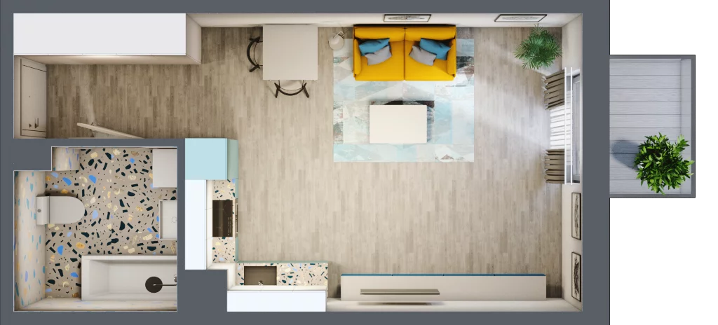 1 pokój, mieszkanie 31,44 m², piętro 2, oferta nr 27, Smętna Garden, Kraków, Bronowice, Bronowice Wielkie, ul. Smętna 1E/F