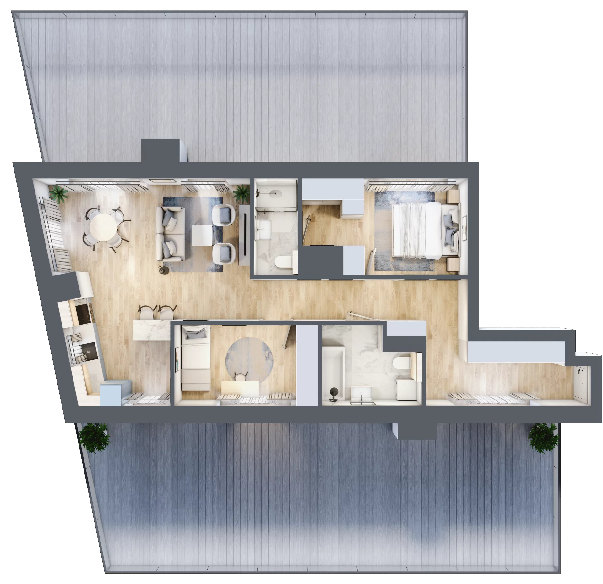 3 pokoje, mieszkanie 75,84 m², piętro 4, oferta nr D52, Na Koszutce II, Katowice, Śródmieście, Koszutka, ul. Słoneczna 1