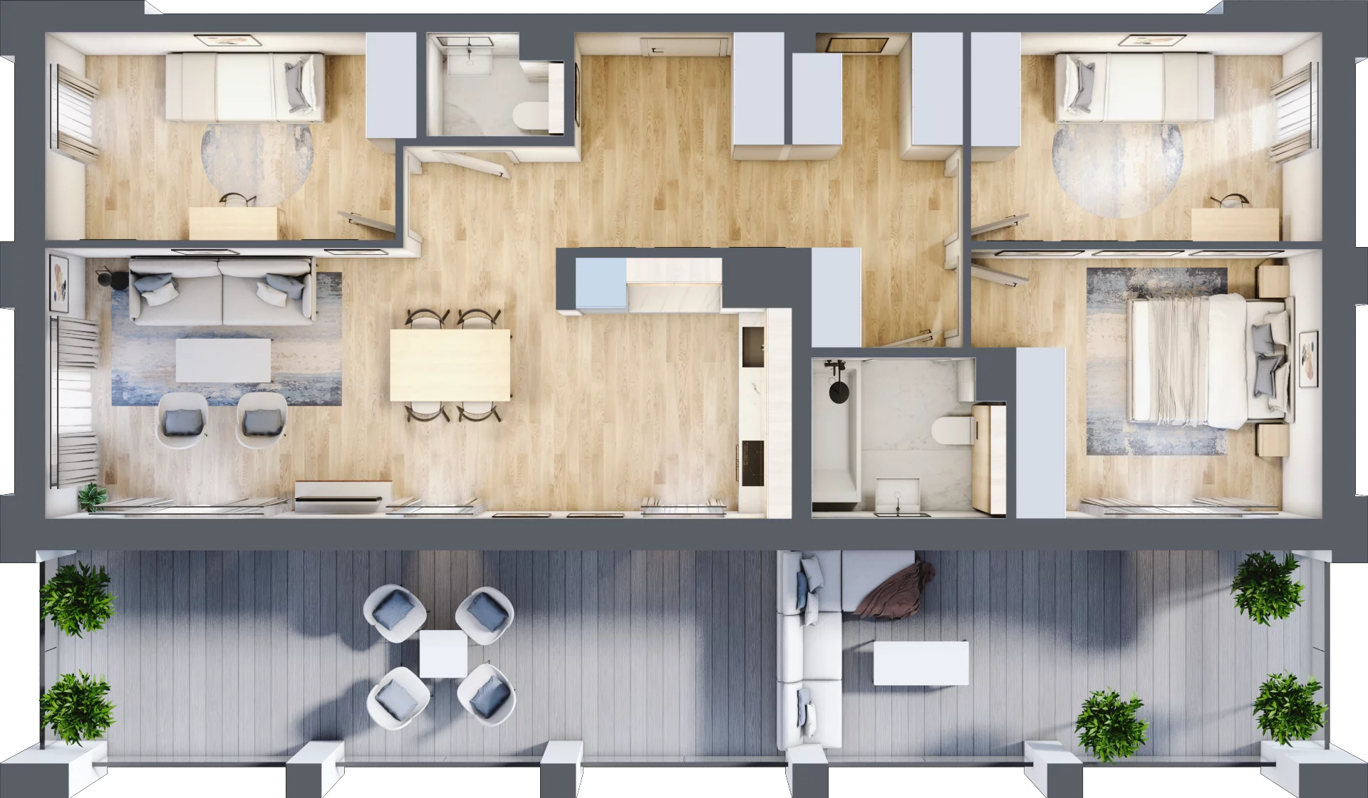 4 pokoje, mieszkanie 83,70 m², piętro 8, oferta nr 146, Semiramis, Katowice, Dąbrówka Mała, ul. Wiertnicza