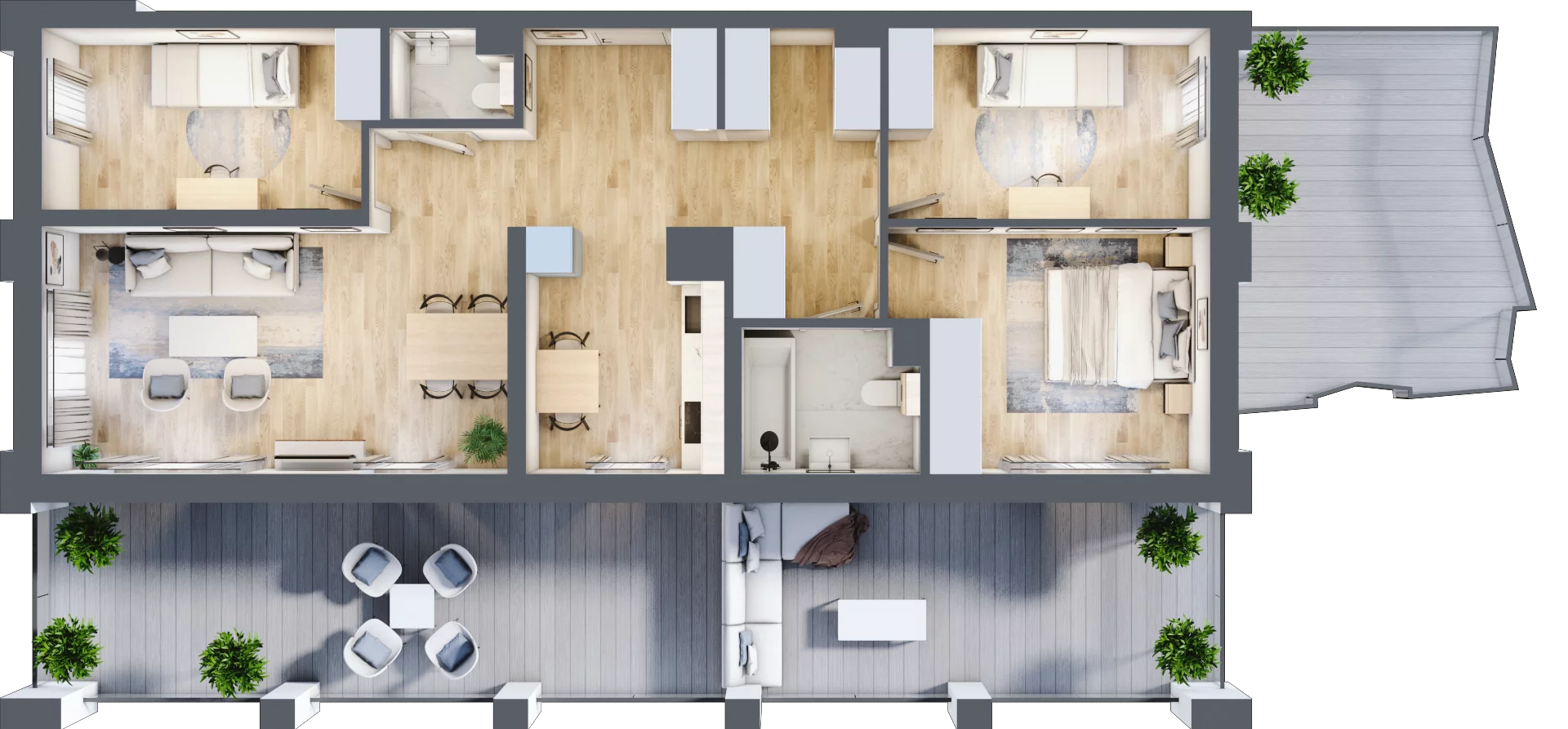 4 pokoje, mieszkanie 82,93 m², piętro 5, oferta nr 92, Semiramis, Katowice, Dąbrówka Mała, ul. Wiertnicza