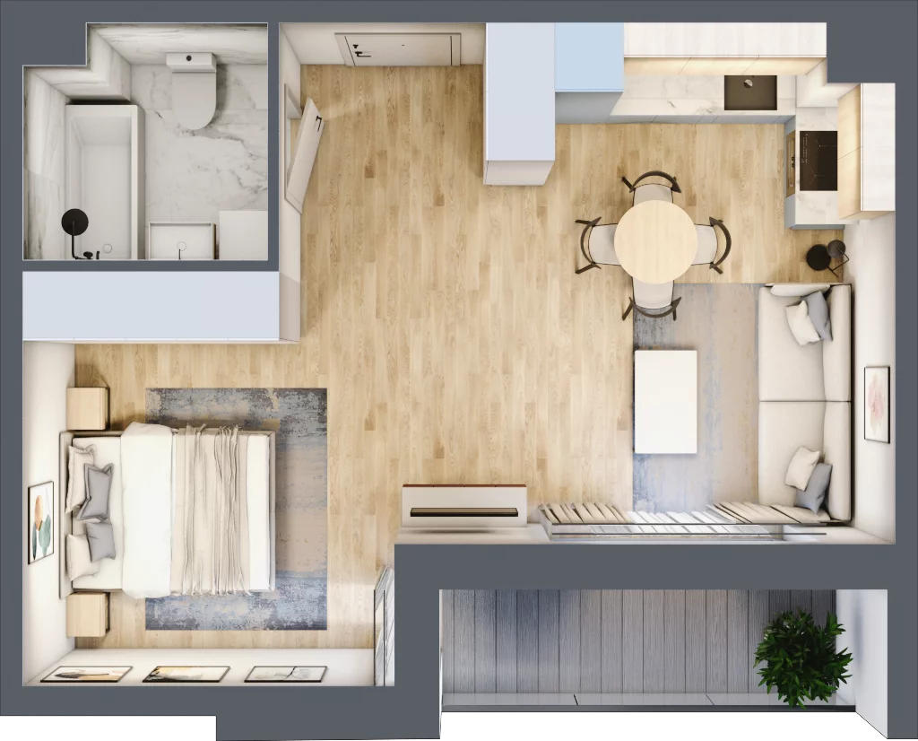 1 pokój, mieszkanie 36,86 m², piętro 3, oferta nr mieszkanie 51, Mikusińskiego 25, Katowice, Wełnowiec-Józefowiec, Wełnowiec, ul. Jana Mikusińskiego 25