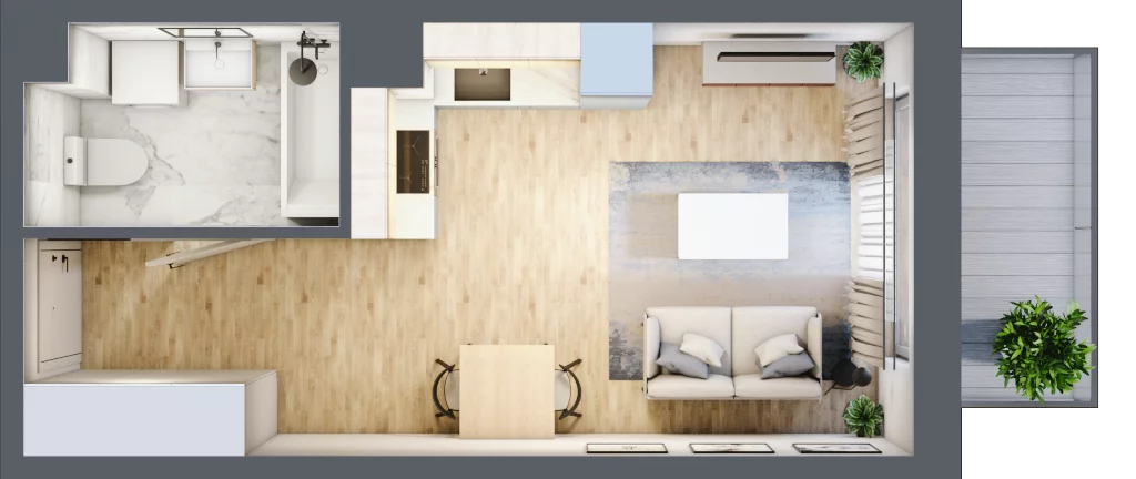 1 pokój, mieszkanie 25,24 m², piętro 2, oferta nr mieszkanie 134, Mikusińskiego 25, Katowice, Wełnowiec-Józefowiec, Wełnowiec, ul. Jana Mikusińskiego 25