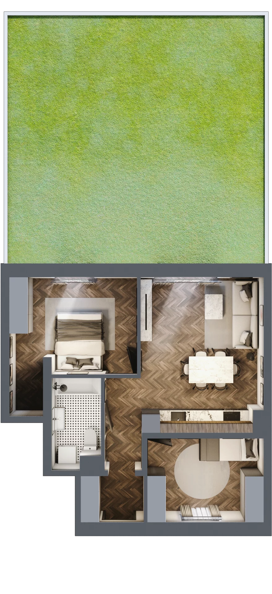 3 pokoje, mieszkanie 55,60 m², parter, oferta nr 16, Małe Wilczyce, Wilczyce, ul. Zgodna / Życzliwa