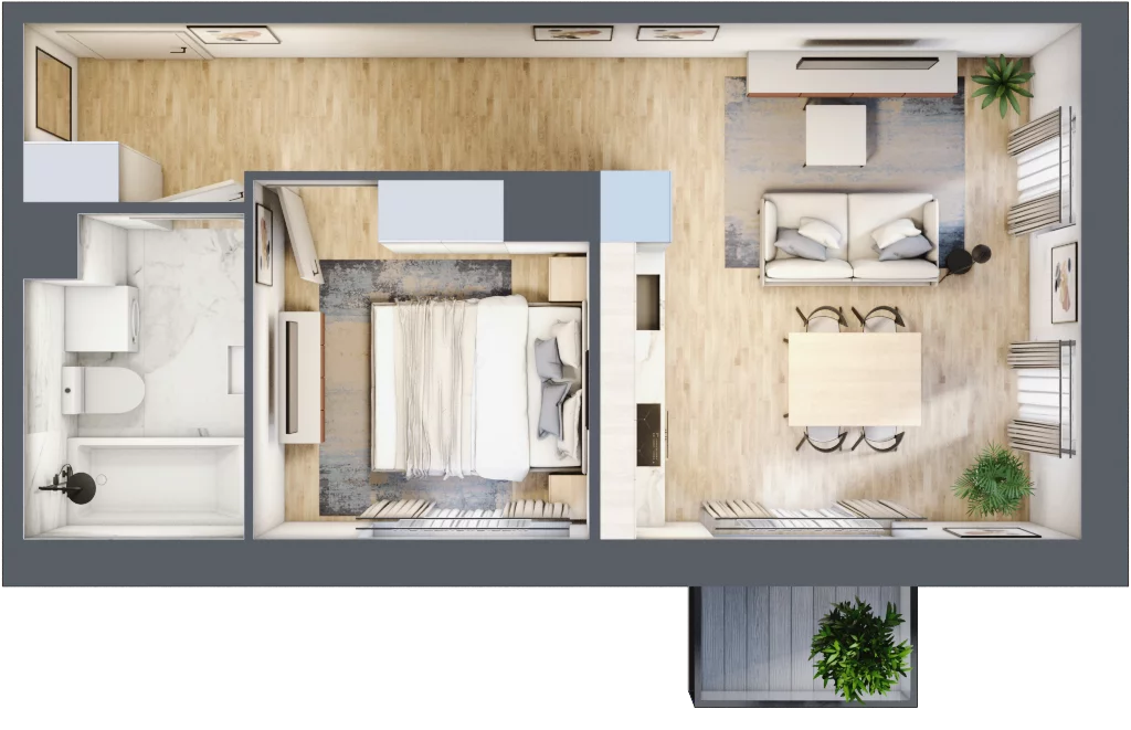 2 pokoje, mieszkanie 37,12 m², piętro 3, oferta nr 30/38, Osiedle Dolina Prądnika, Kraków, Prądnik Biały, ul. Glogera 30 i 30 A