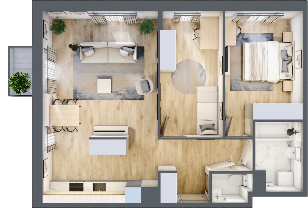 3 pokoje, mieszkanie 67,32 m², piętro 3, oferta nr 30/39, Osiedle Dolina Prądnika, Kraków, Prądnik Biały, ul. Glogera 30 i 30 A