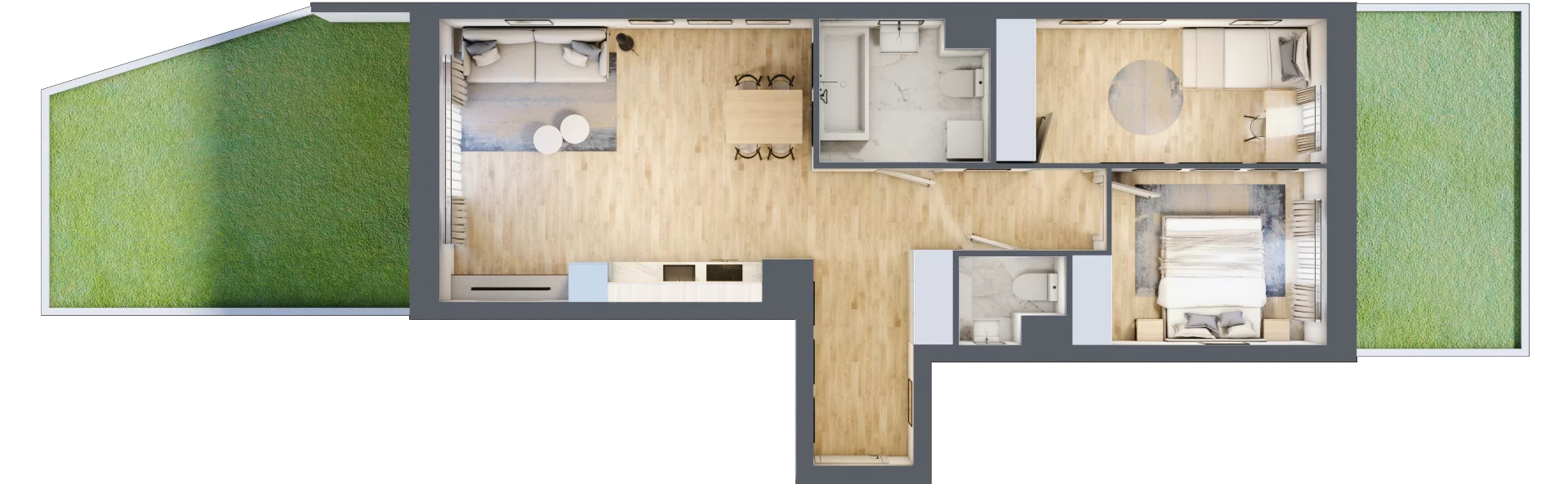 3 pokoje, mieszkanie 64,07 m², parter, oferta nr D118, Osiedle Witaj etap II, Poznań, Naramowice, Naramowice, ul. Bielicowa