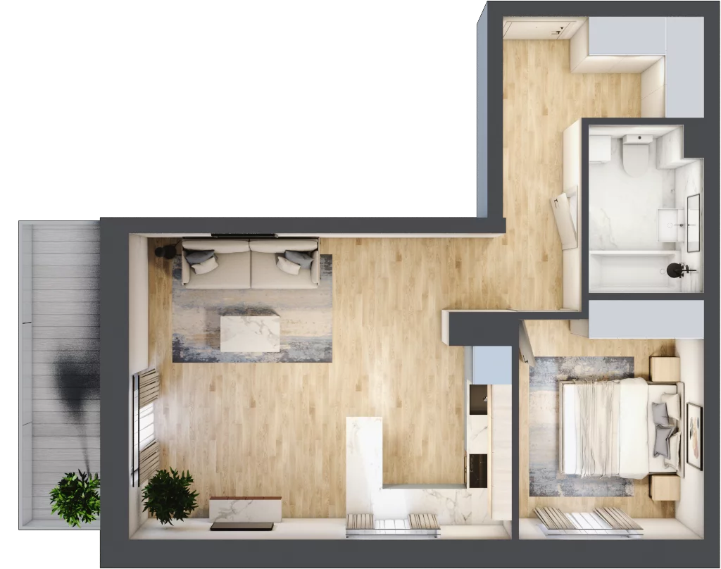 2 pokoje, mieszkanie 51,81 m², piętro 1, oferta nr 10, Szymanów Dom i Natura, Szymanów, Szymanów 7