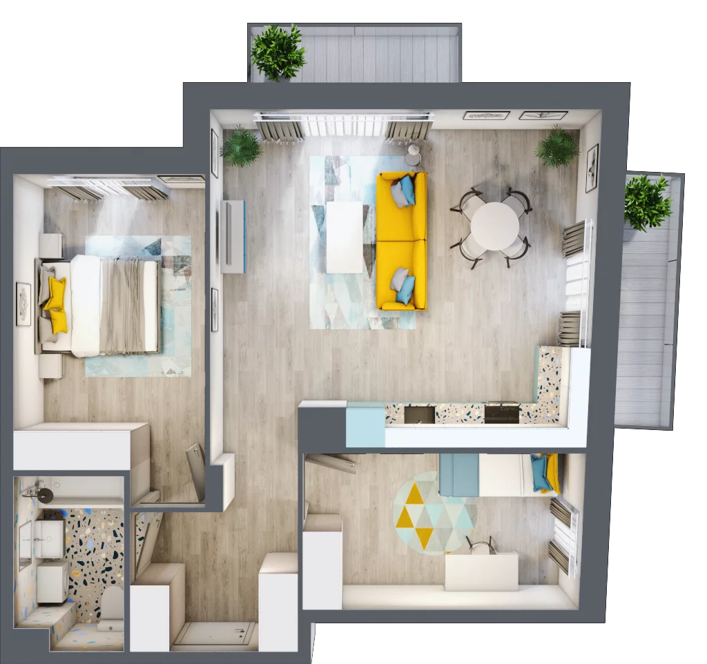3 pokoje, mieszkanie 66,13 m², piętro 2, oferta nr 23, Julianów Verde, Julianów, ul. Urbanistów