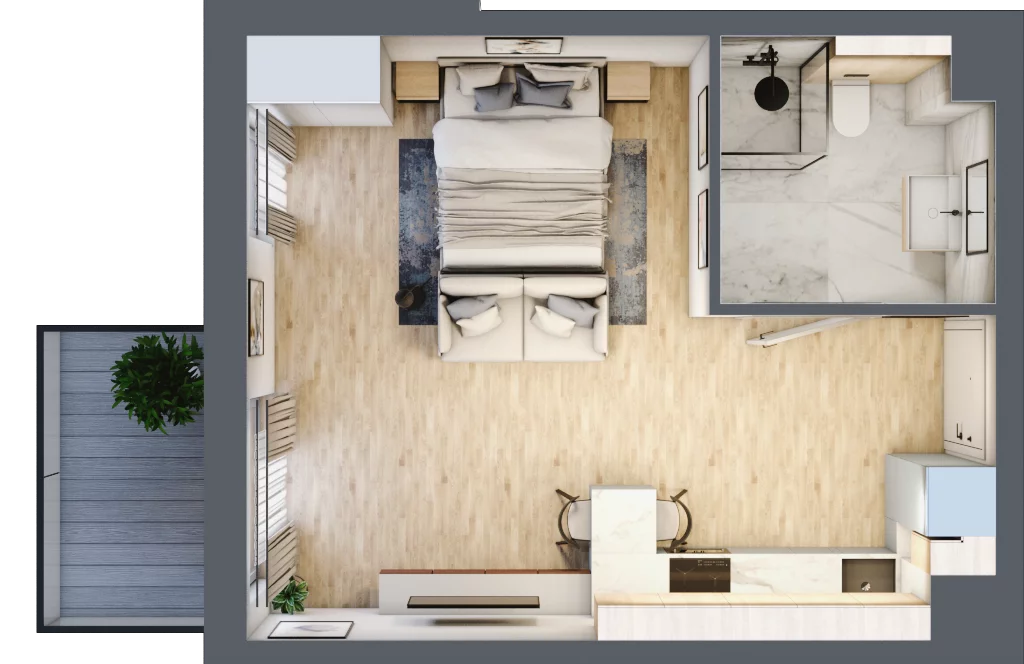 1 pokój, mieszkanie 32,97 m², piętro 6, oferta nr E.125, Centralna Vita, Kraków, Czyżyny, ul. Ciesielskiego