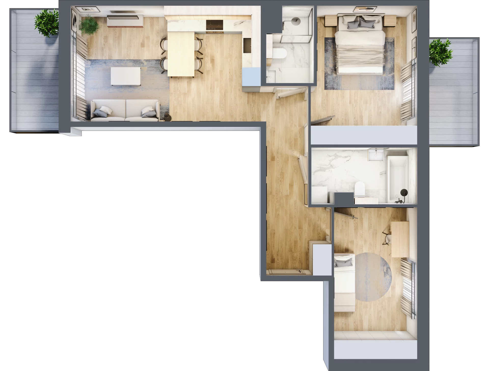 3 pokoje, mieszkanie 69,30 m², piętro 3, oferta nr A.093, Żabiniec Vita, Kraków, Krowodrza, ul. Żabiniec 56