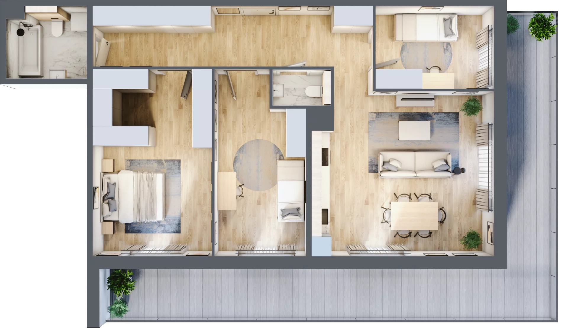 4 pokoje, mieszkanie 95,08 m², piętro 1, oferta nr A.004, Żabiniec Vita, Kraków, Krowodrza, ul. Żabiniec 56