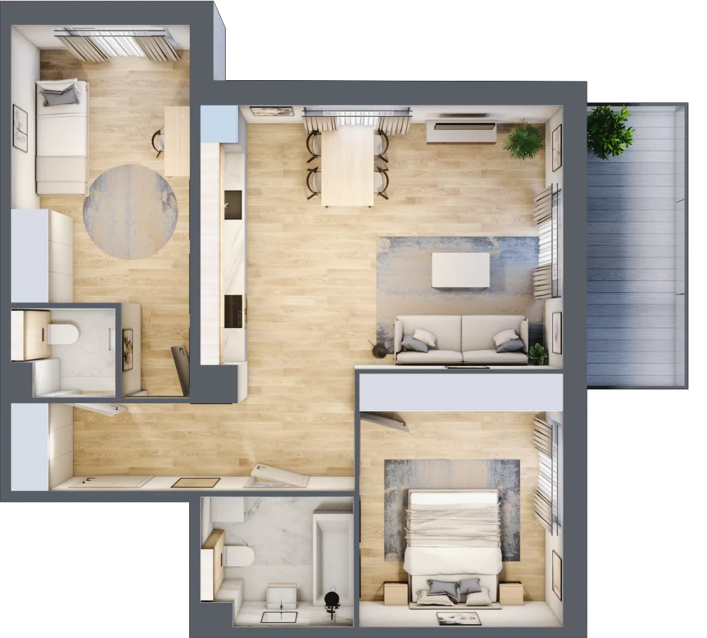 3 pokoje, mieszkanie 67,80 m², piętro 2, oferta nr A.087, Żabiniec Vita, Kraków, Krowodrza, ul. Żabiniec 56
