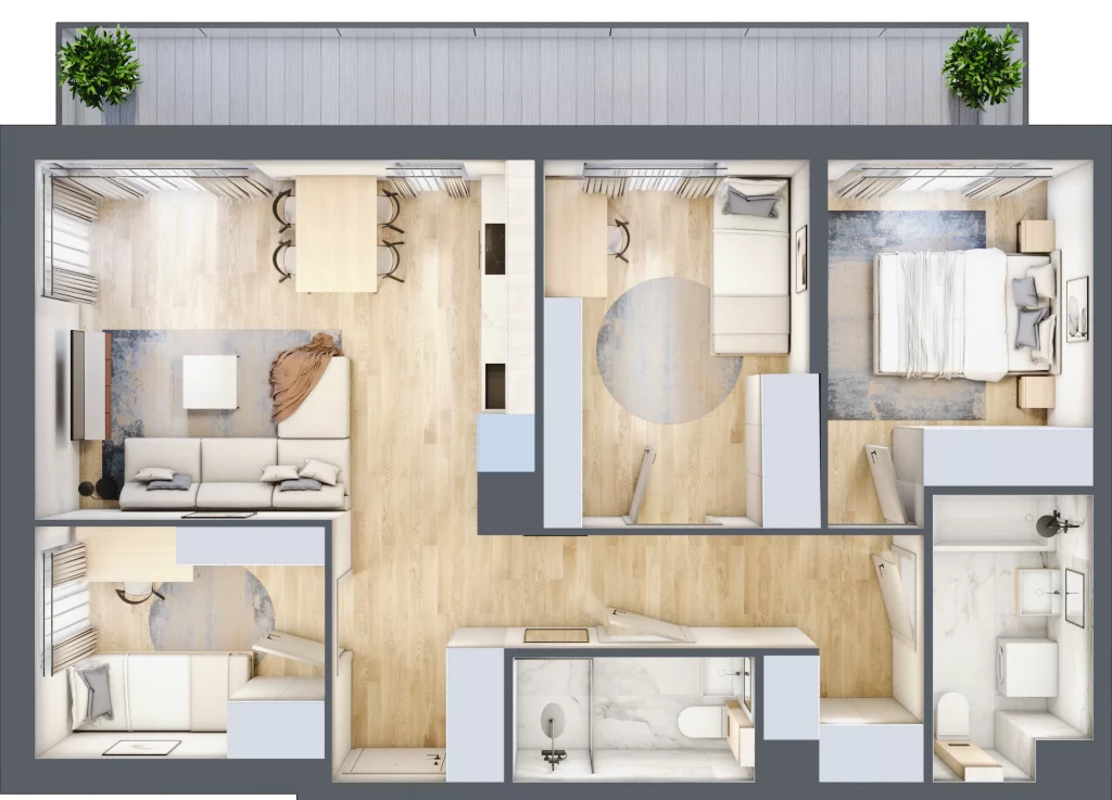 4 pokoje, mieszkanie 74,45 m², piętro 1, oferta nr AA0111, M Bemowo 3, Warszawa, Bemowo, Chrzanów, ul. Szeligowska
