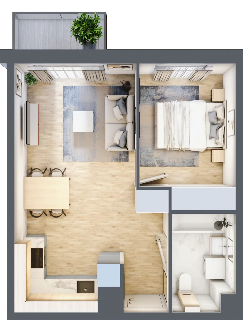 2 pokoje, mieszkanie 40,00 m², piętro 2, oferta nr AA0212, M Bemowo 3, Warszawa, Bemowo, Chrzanów, ul. Szeligowska