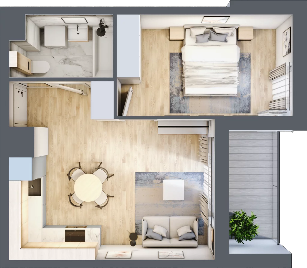 2 pokoje, mieszkanie 38,07 m², piętro 4, oferta nr AC0402/4, M Bemowo 4, Warszawa, Bemowo, Chrzanów, ul. Szeligowska