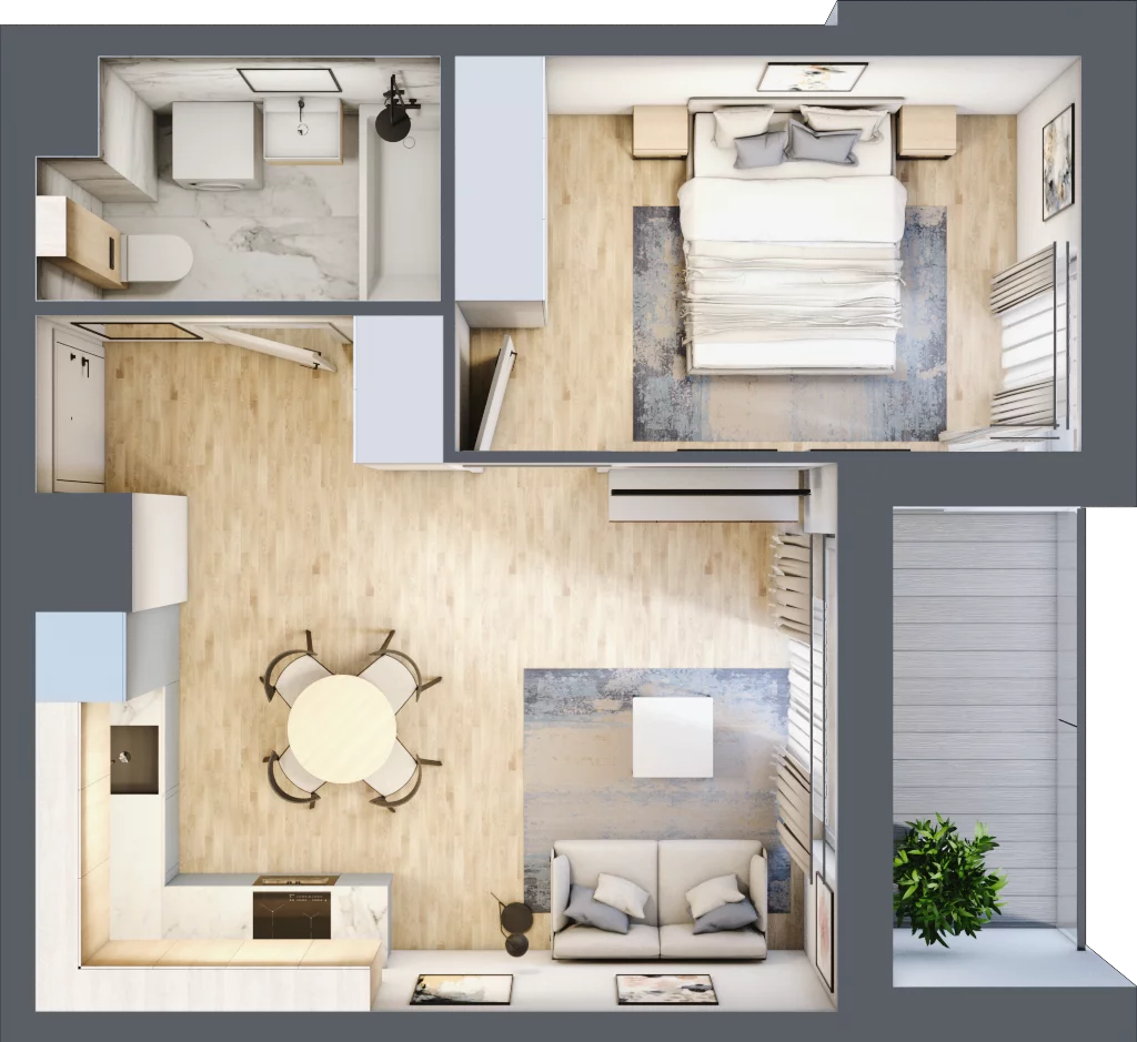 2 pokoje, mieszkanie 37,02 m², piętro 3, oferta nr AC0303/4, M Bemowo 4, Warszawa, Bemowo, Chrzanów, ul. Szeligowska