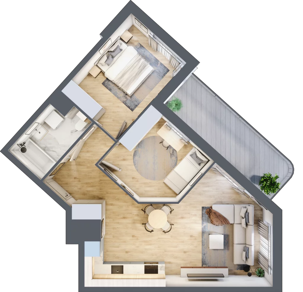 3 pokoje, mieszkanie 59,15 m², piętro 1, oferta nr AA0105/4, M Bemowo 4, Warszawa, Bemowo, Chrzanów, ul. Szeligowska