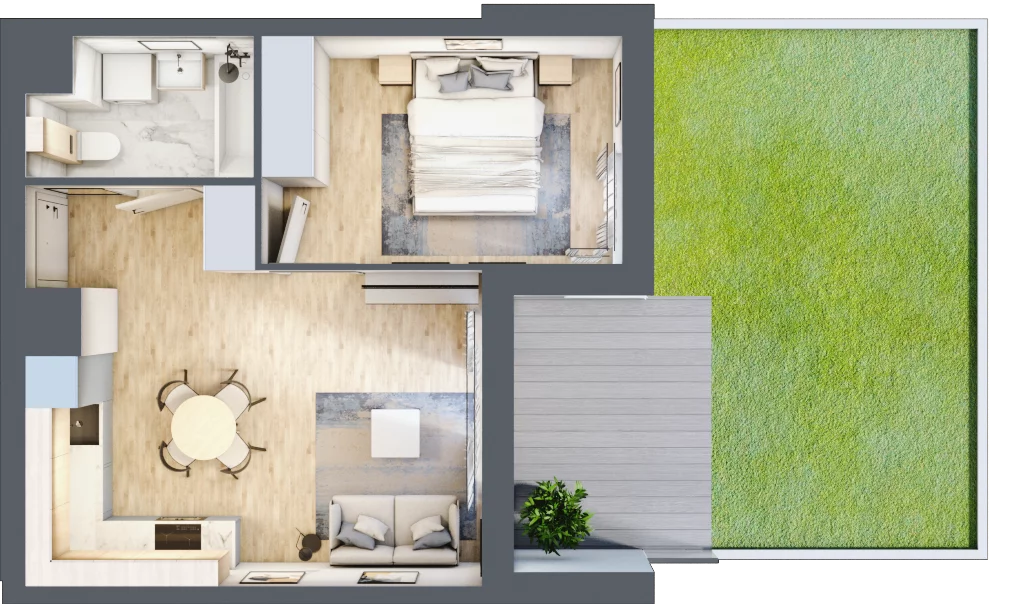 2 pokoje, mieszkanie 36,57 m², parter, oferta nr AC0003/4, M Bemowo 4, Warszawa, Bemowo, Chrzanów, ul. Szeligowska