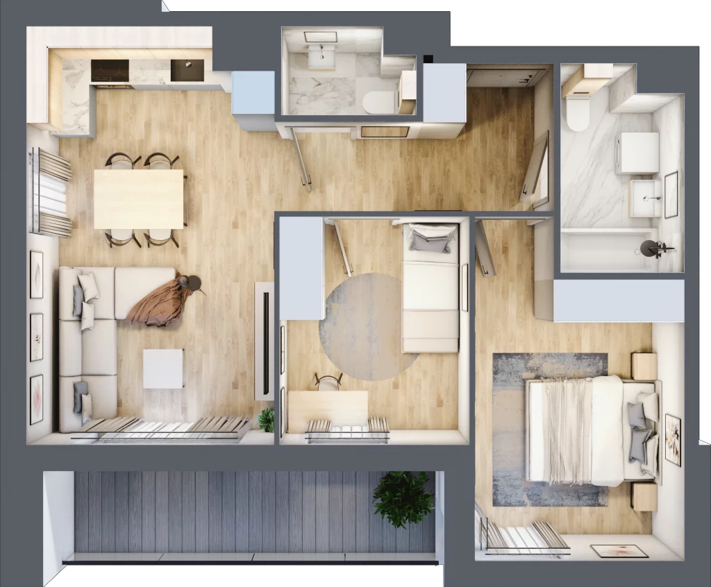 3 pokoje, mieszkanie 54,43 m², piętro 4, oferta nr AC0405/4, M Bemowo 4, Warszawa, Bemowo, Chrzanów, ul. Szeligowska