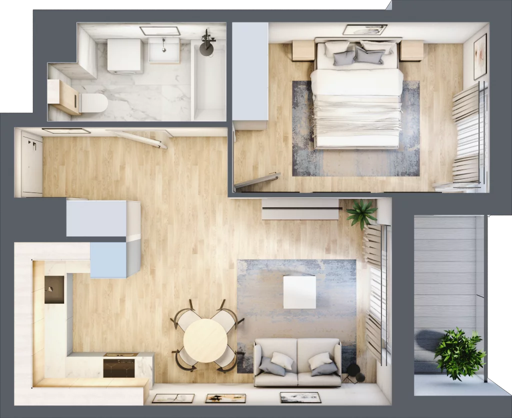 2 pokoje, mieszkanie 42,04 m², piętro 5, oferta nr AA0503/4, M Bemowo 4, Warszawa, Bemowo, Chrzanów, ul. Szeligowska