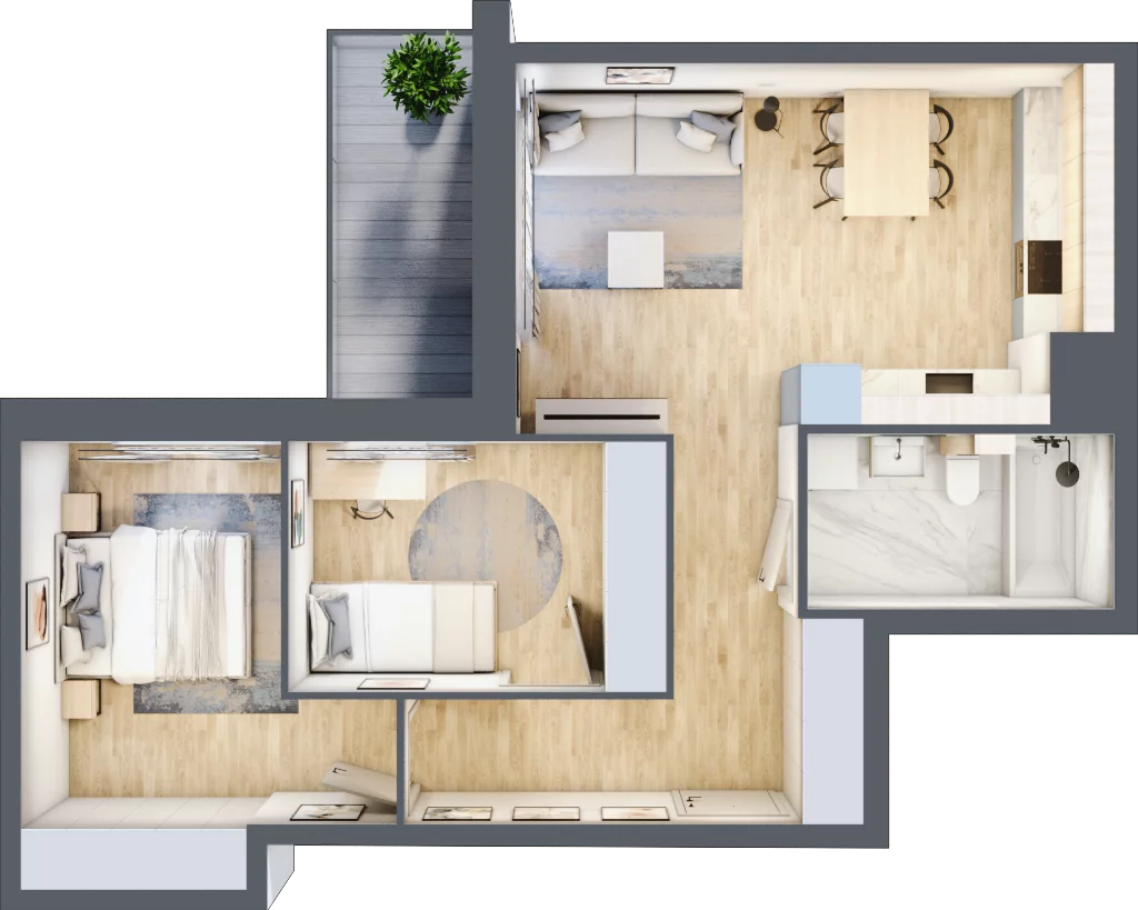 3 pokoje, mieszkanie 57,66 m², piętro 4, oferta nr BA0403/4, M Bemowo 4, Warszawa, Bemowo, Chrzanów, ul. Szeligowska