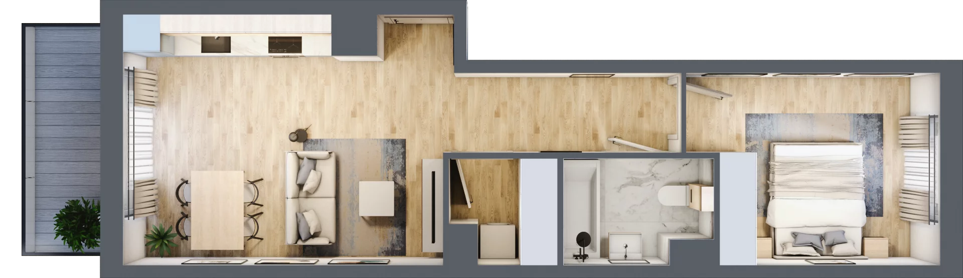 2 pokoje, mieszkanie 44,60 m², piętro 3, oferta nr BB0303/4, M Bemowo 4, Warszawa, Bemowo, Chrzanów, ul. Szeligowska