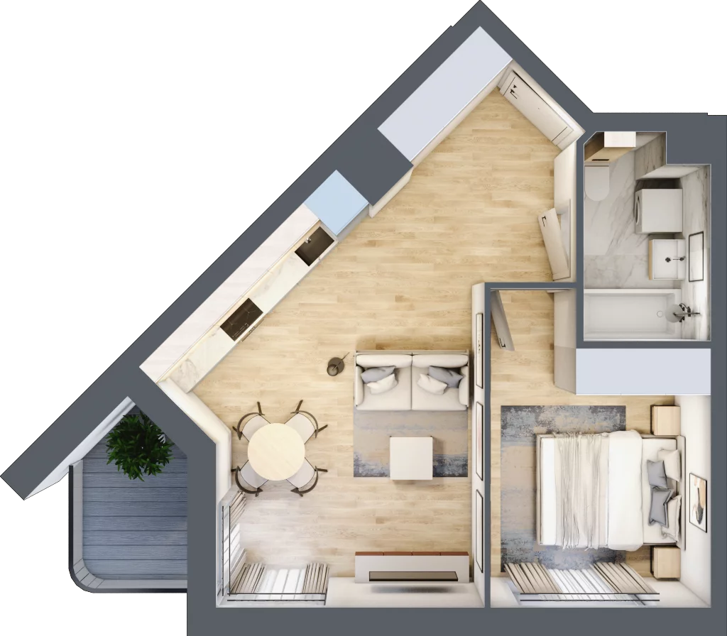 2 pokoje, mieszkanie 38,19 m², piętro 3, oferta nr BC0302/4, M Bemowo 4, Warszawa, Bemowo, Chrzanów, ul. Szeligowska