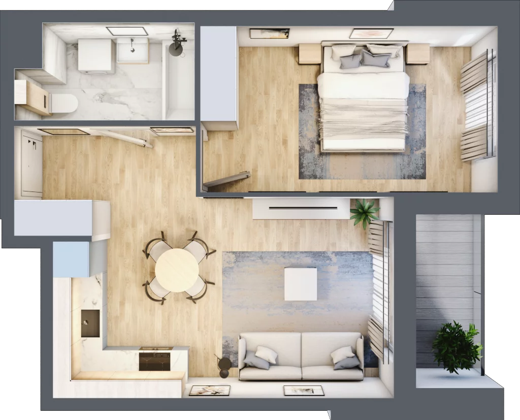 2 pokoje, mieszkanie 41,93 m², piętro 3, oferta nr BC0304/4, M Bemowo 4, Warszawa, Bemowo, Chrzanów, ul. Szeligowska
