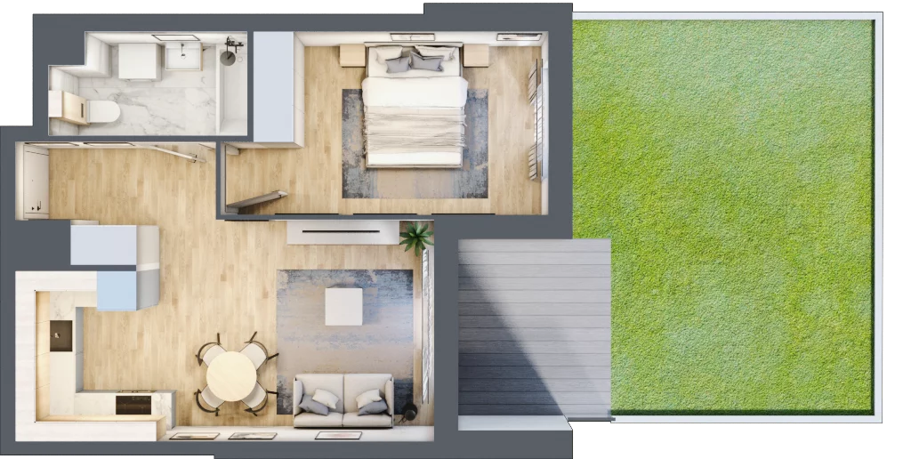 2 pokoje, mieszkanie 41,90 m², parter, oferta nr BC0003/4, M Bemowo 4, Warszawa, Bemowo, Chrzanów, ul. Szeligowska